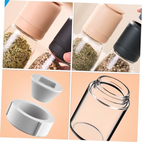 Pepper and Salt Grinder Set with Glass Bottle 150ml