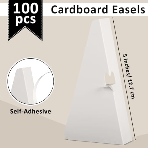 100 PCS 5 Inch Self Stick Cardboard Easel Backs
