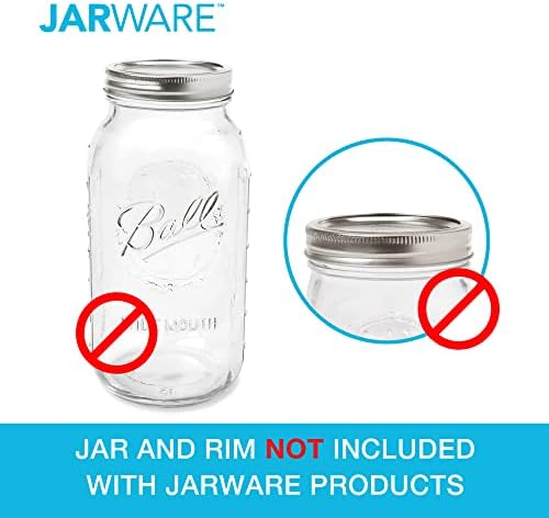 Jarware Stainless Steel Spice Shaker for Regular Mouth Mason Jars