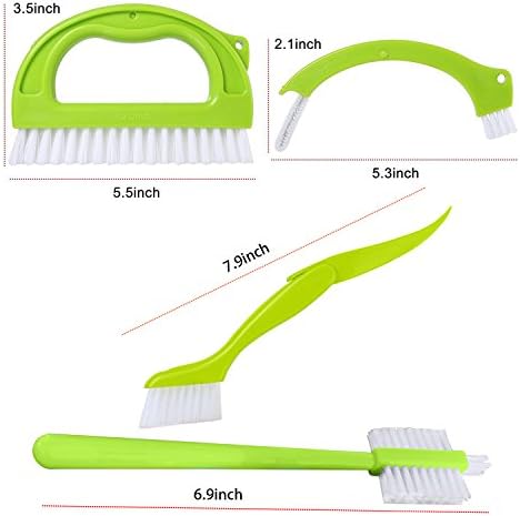 Grout Brush Bottle Cleaner 4 in 1 Set for Kitchen and Window