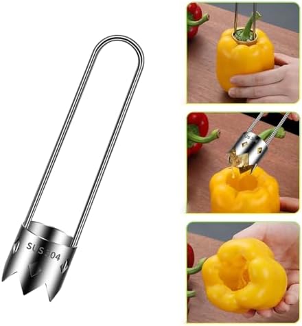Red Bell Pepper Seed Corer 304 Stainless Steel 1 PCS