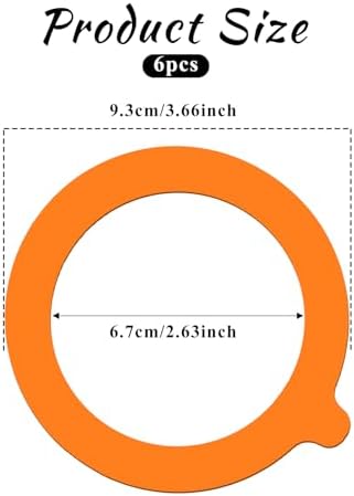 Molain 6Pcs Rubber Seals Rings for Glass Jars