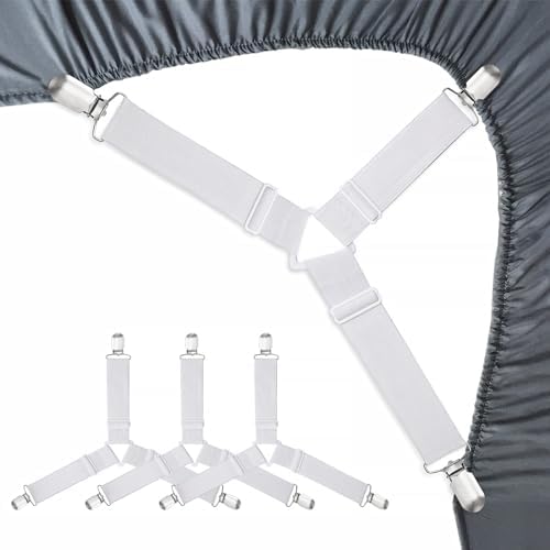 RayTour Elastic Adjustable Sheet Holders for Wrinkle-Free Bed Sheets