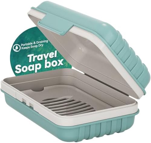 Travel Soap Holder with Lid - Leakproof Drainage