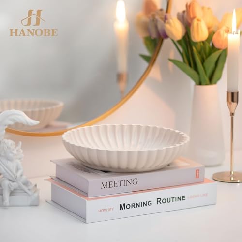 Hanobe Centerpiece Bowl Decor with Ruffle Edge