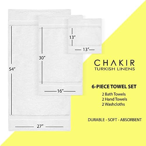 Chakir Turkish Linens Premium Turkish Cotton 6-Piece Towel Set