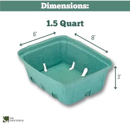 25 Pack Large Vented Berry Basket - Eco-Friendly Food Containers