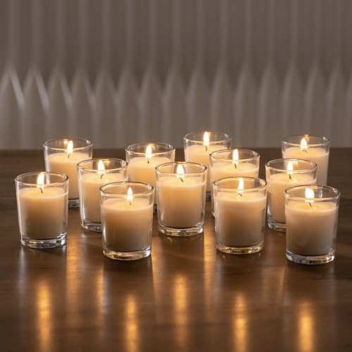 Housecret 24 Pack Warm White Unscented Votive Candles