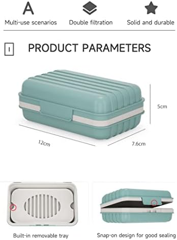 Travel Soap Holder with Lid - Leakproof Drainage