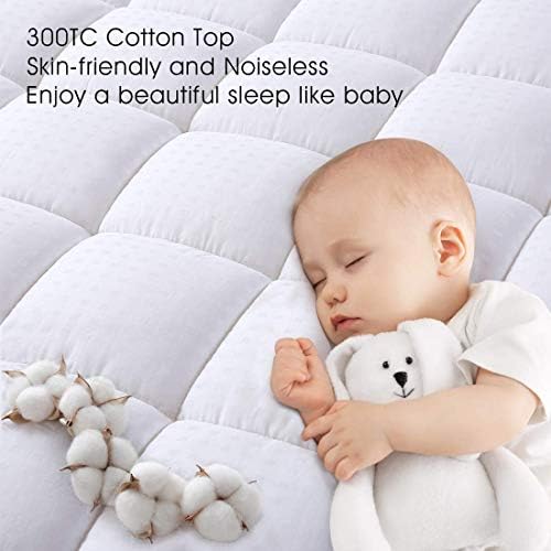 EASELAND Queen Mattress Pad 60x80 Inch Deep Pocket Cooling Topper