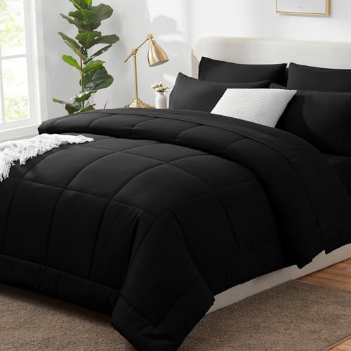 CozyLux Queen Comforter Set 7 Piece Bed in a Bag