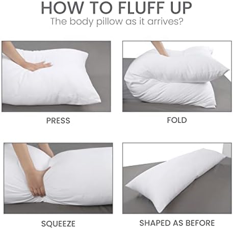Utopia Bedding Full Body Pillow for Adults White 20 x 54 Inch