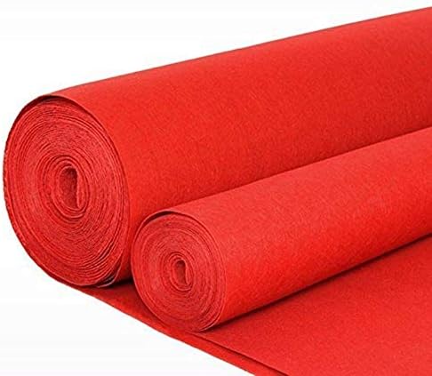 HUAHOO Red Aisle Runner Carpet Rug for Weddings