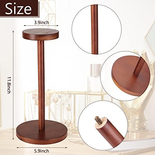 Chunful 2 Piece Rustic Wood Hat Display Stand