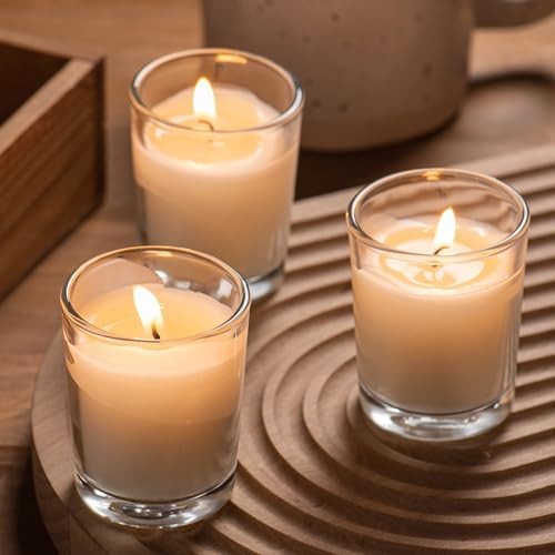 Housecret 24 Pack Warm White Unscented Votive Candles