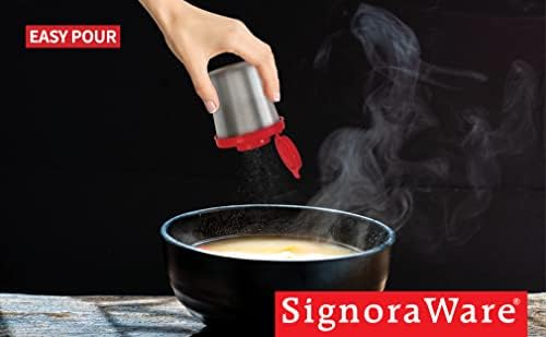 SIGNORAWARE Salt and Pepper Shakers Set of 2 Airtight Spill-Proof