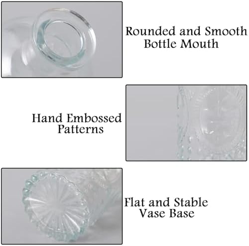 Rollescera Clear Glass Bud Vases in Bulk 30