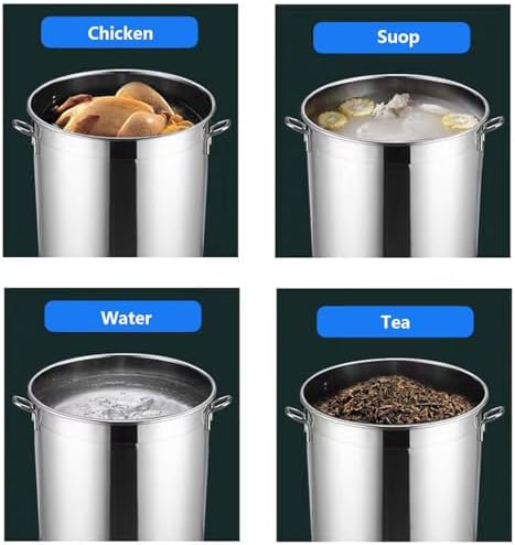 AIZYR 6L Stainless Steel Stock Pot with Lid
