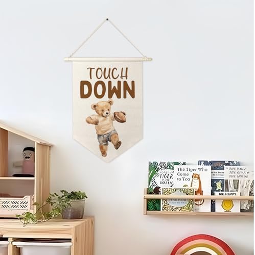 ArtisaEura Bear Football Wall Canvas Banner
