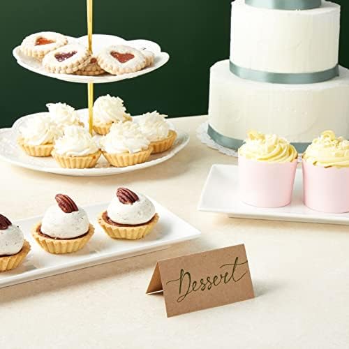 Juvale 200 Pack Brown Kraft Place Cards for Table Settings