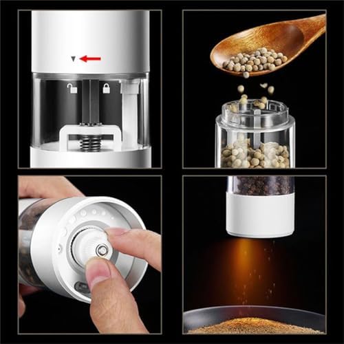 Rechargeable Pepper Grinder with Ceramic Core