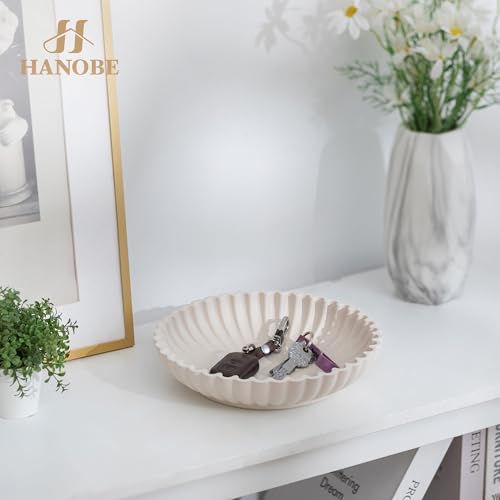 Hanobe Centerpiece Bowl Decor with Ruffle Edge