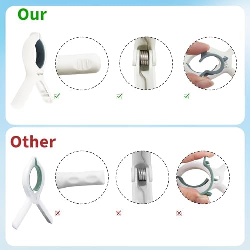 QOPAHI Beach Towel Clips Set of 8 with Drawstring Bag