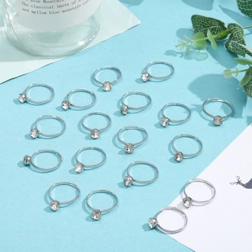 NEWITIN 80 Piece Fake Diamond Ring Set for Wedding Parties