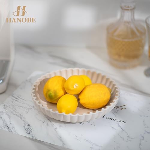 Hanobe Centerpiece Bowl Decor with Ruffle Edge