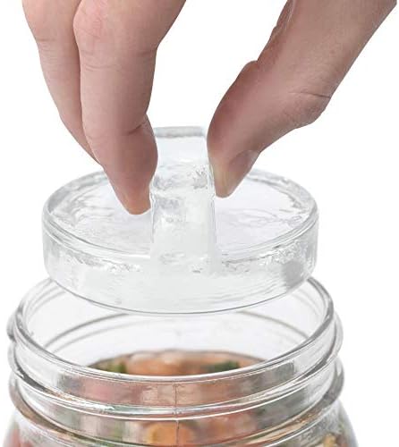5-Pack Glass Fermentation Weights with Handles for Mason Jars
