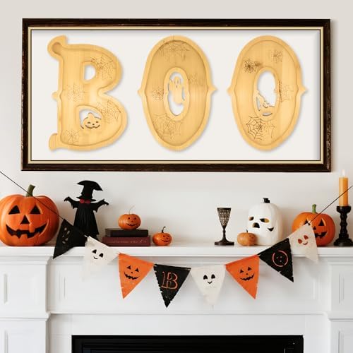 3 Piece Wooden Halloween Charcuterie Board with 14 Balloons