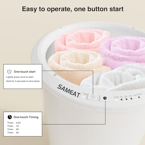 SAMEAT Heated Towel Warmer for Bath - 2 Towels Auto Shut Off