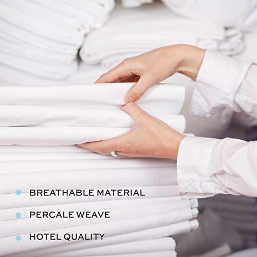 White Classic Twin Flat Sheets 3 Pack 66x104 Inches 200 Thread Count
