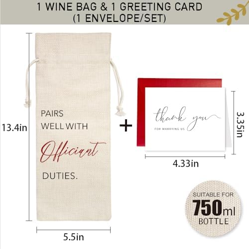 YAANUNULU Wine Bottle Bag with Greeting Card