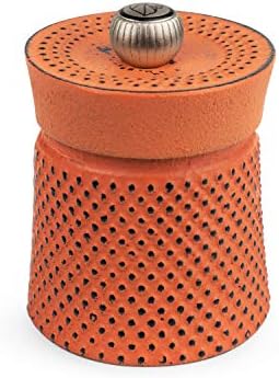 Peugeot Bali Fonte Cast Iron Pepper Mill 8cm Orange