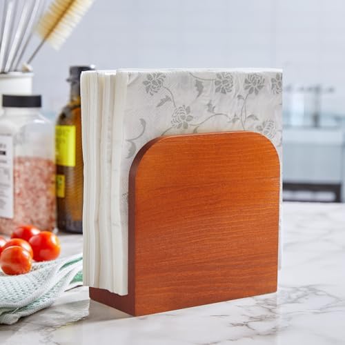 ALELION Wood Napkin Holder for Table and Kitchen