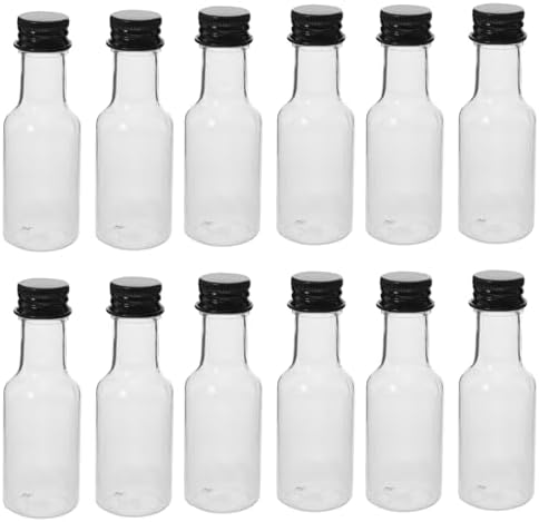 24pcs Mini Plastic Bottles with Aluminum Caps for Creative Drinks and Parties