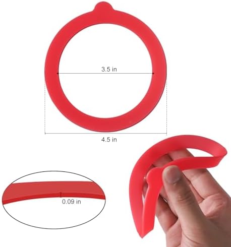 6pcs 45 Inch Silicone Jar Gaskets Replacement for Canning Lids