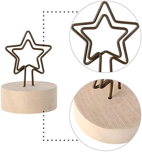 Yaomiao 15 Pack Wooden Base Place Card Holders