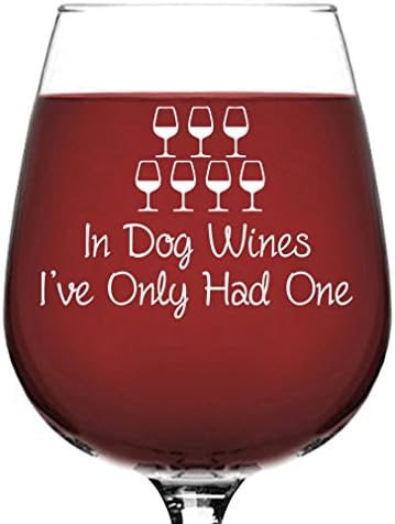 In Dog Wines Funny Wine Glass - Unique Gift for Dog Lovers