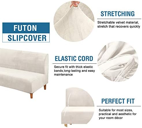 HVERSAILTEX Velvet Sofa Slipcover - Ivory