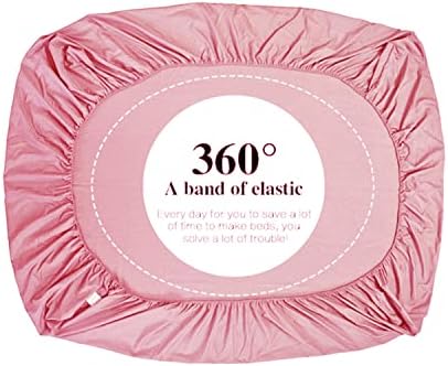 NHNHN Fitted Sheet Twin Size Soft Microfiber