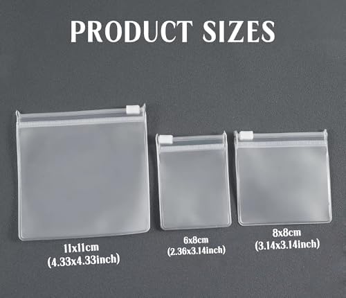 Customizable Frosted Jewelry Zipper Bags 8x8cm