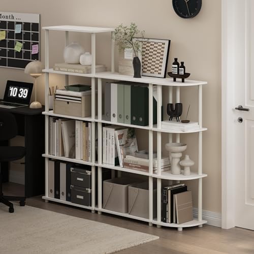 Furinno 4-Tier Multipurpose Shelf Display Rack White