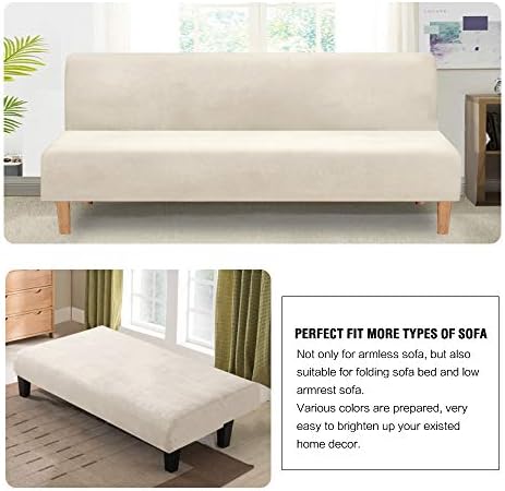 HVERSAILTEX Velvet Sofa Slipcover - Ivory