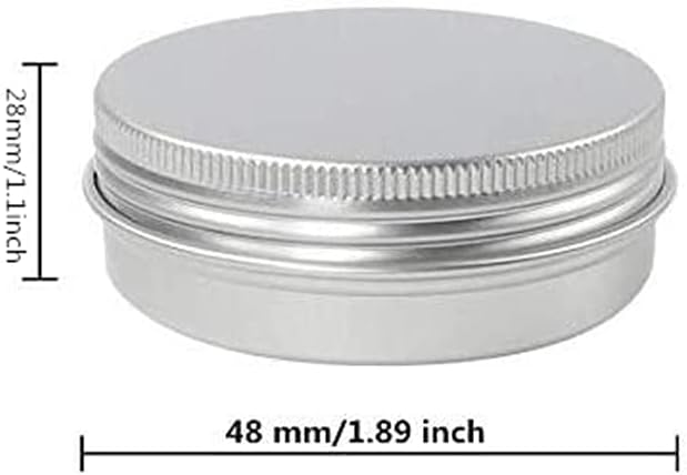 48 Pcs 1 Oz Silver Aluminum Food Storage Jars