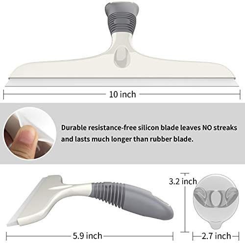 MRSIGA 10 Inch Multi-Purpose Squeegee with Suction Hook