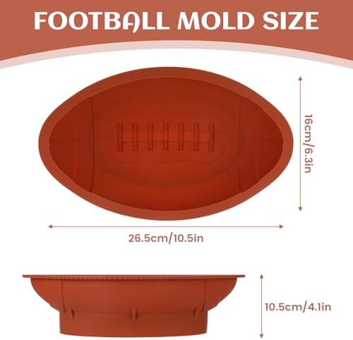 Football Cake Pan 105in 3D Silicone Mold for Baking