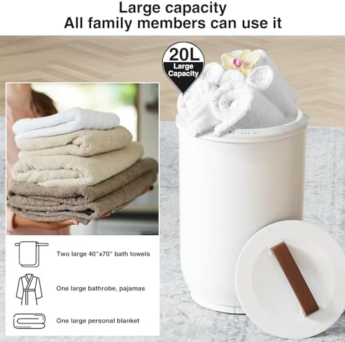 SAMEAT Heated Towel Warmer for Bath - 2 Towels Auto Shut Off