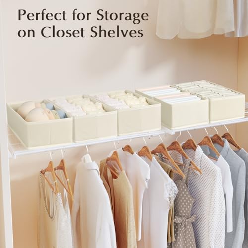DIMJ Drawer Organizers Set of 4 for Clothing and Storage